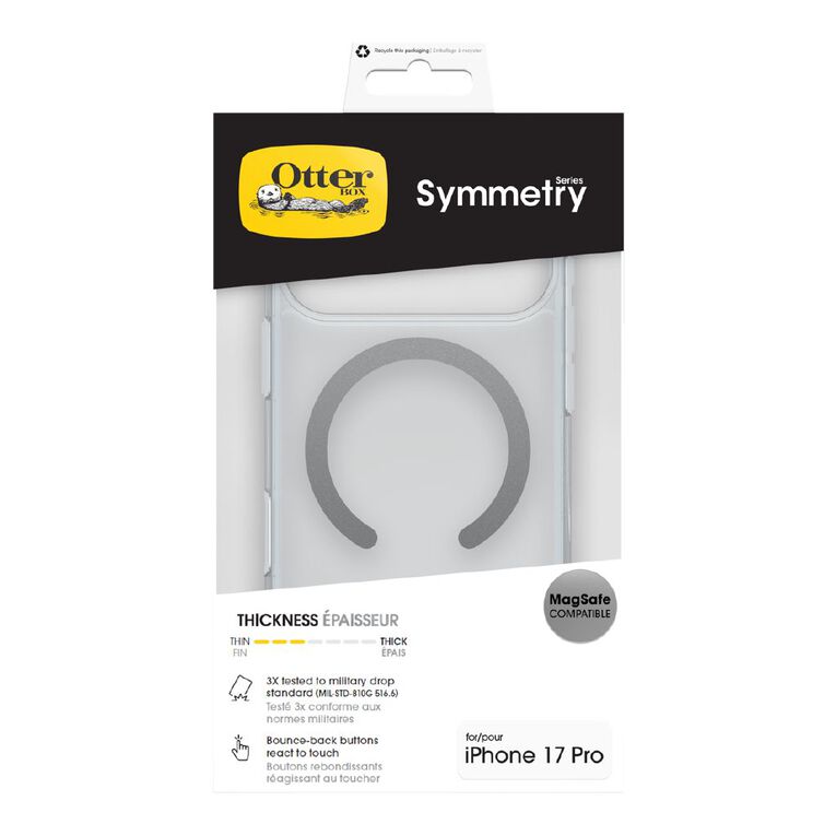 OtterBox Symmetry Series MagSafe Case for iPhone 17 Pro - Clear, , hi-res