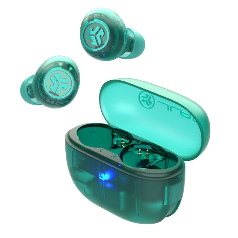 JLab Go Pop ANC True Wireless Earbuds - Clear Teal, , hi-res