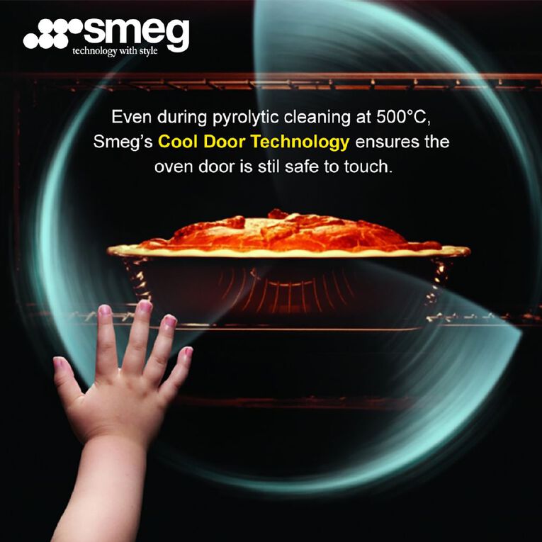 SMEG Freestanding 60cm Stainless Steel Pyrolytic Cooker with MultiZone Induction Cooktop Noel