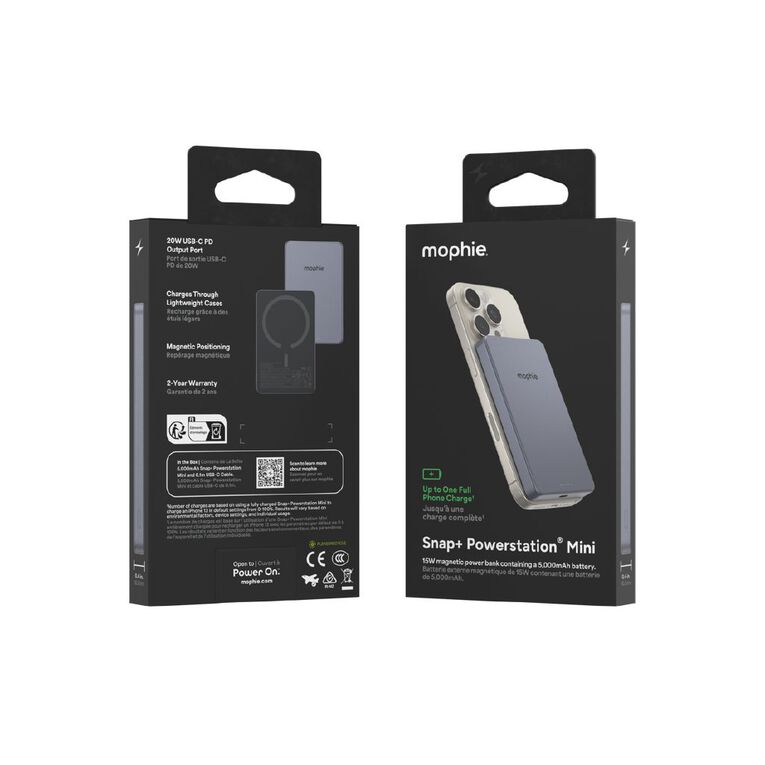 Mophie Snap+ Powerstation Mini 5K Mag - Space Grey, , hi-res