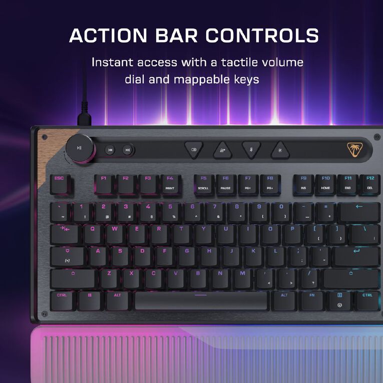 Turtle Beach Command KB7 Touchscreen Hall-Effect RGB TKL Wired Gaming Keyboard, , hi-res