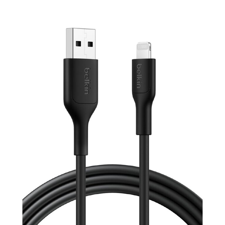 Belkin BoostCharge USB-A Cable with Lightning Connector, 2m - Black, , hi-res