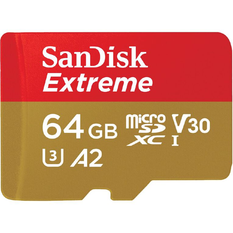 Sandisk Extreme 64GB MicroSD Card, , hi-res