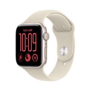 Apple Watch SE 3 GPS 44mm Starlight Aluminium Case with Sand Sport Band M/L