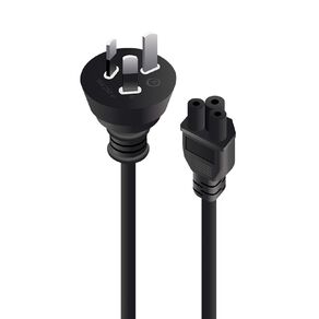 Alogic AUS 3 Pin Plug (Male) to IEC C5 (Female) Power Cable, 2m