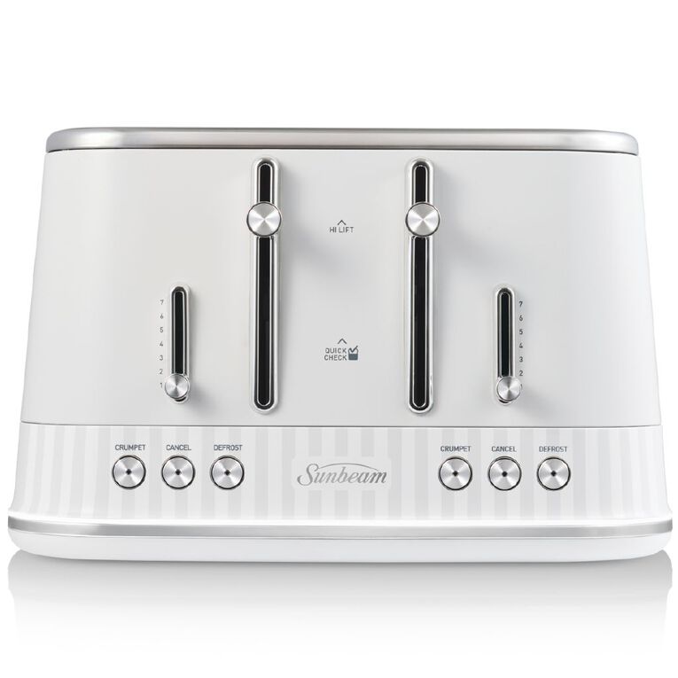 Sunbeam French Riviera Toaster 4 Slice White, , hi-res
