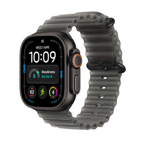Apple Watch Ultra 4 Cellular 49mm Black Titanium Case with Translucent Ocean Black Ocean Band