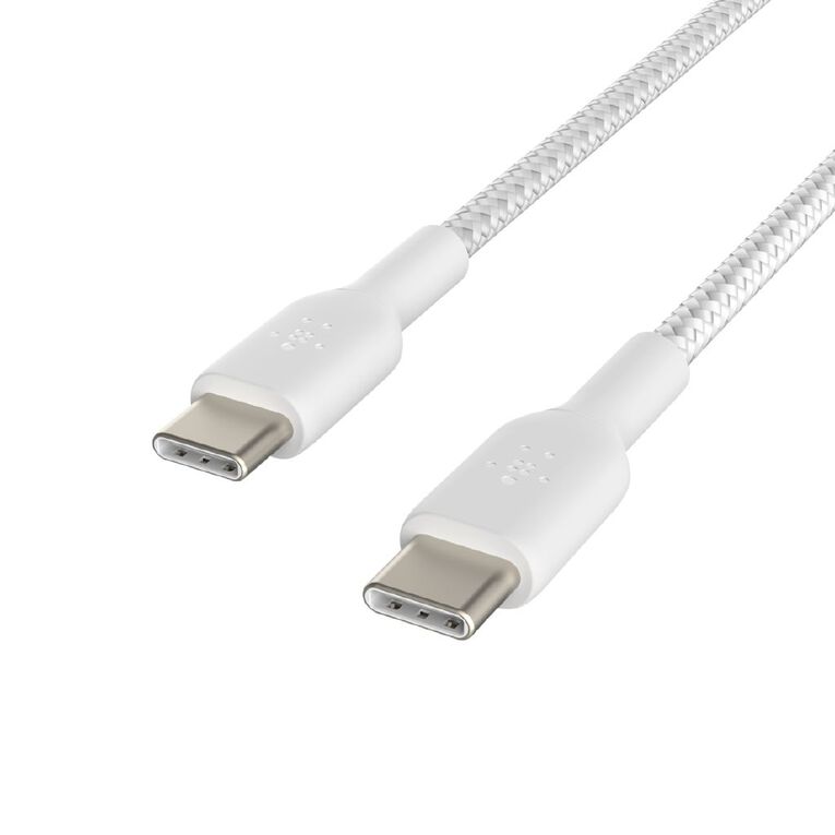 Belkin USB-C to USB-C Braided Cable 0.15M - White, , hi-res