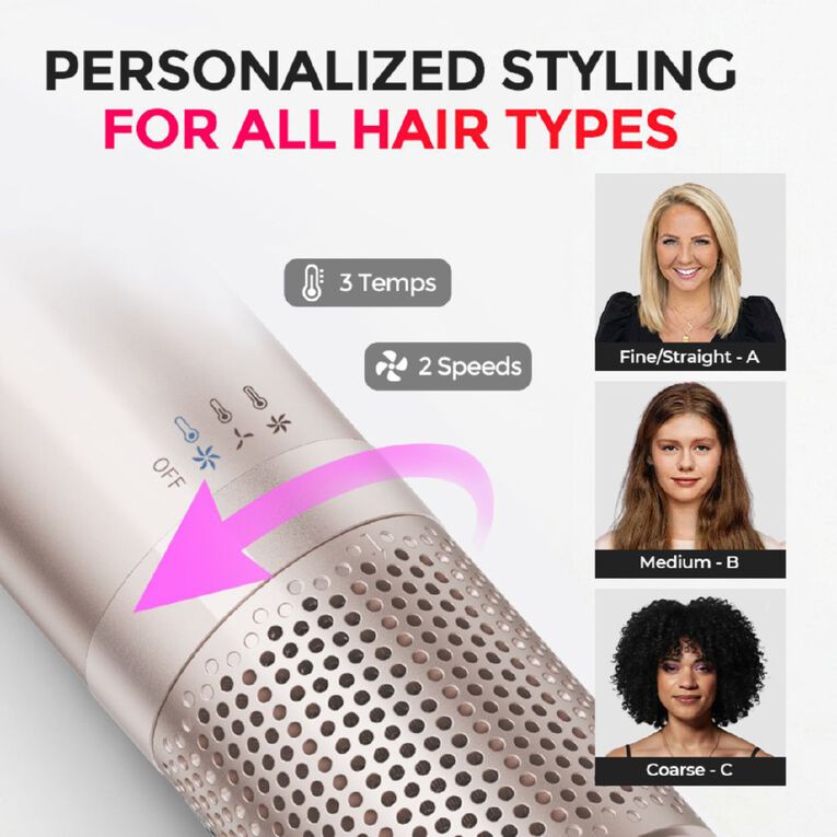 TYMO Air Beam Hot Air Styling Brush - Champagne, , hi-res