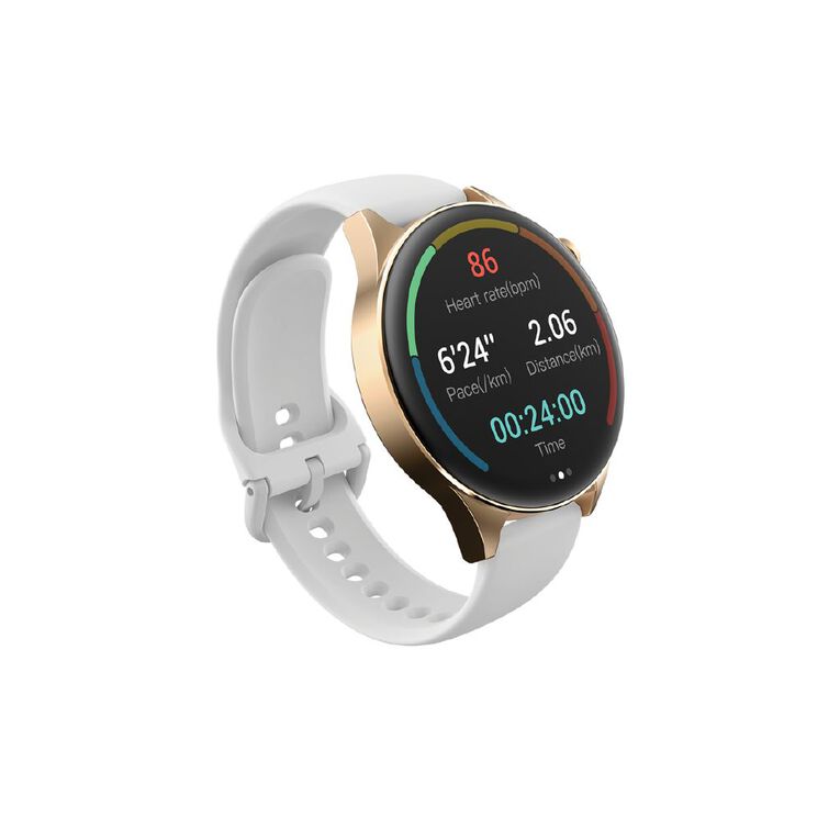 Ryze Wave Smart Watch With MP3 Storage (Pink + White), , hi-res