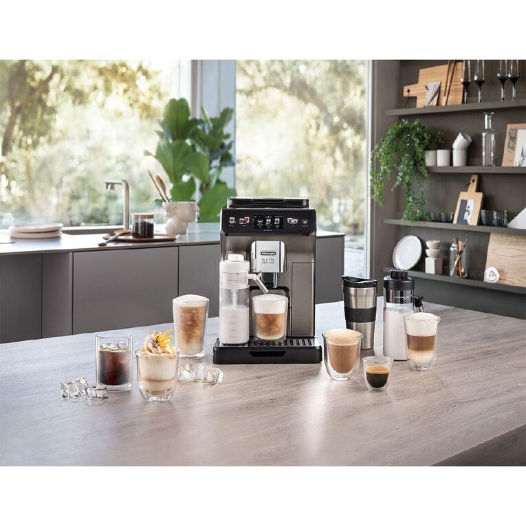 Delonghi Eletta Explore Connect Fully Automatic Coffee Machine Titanium, , hi-res