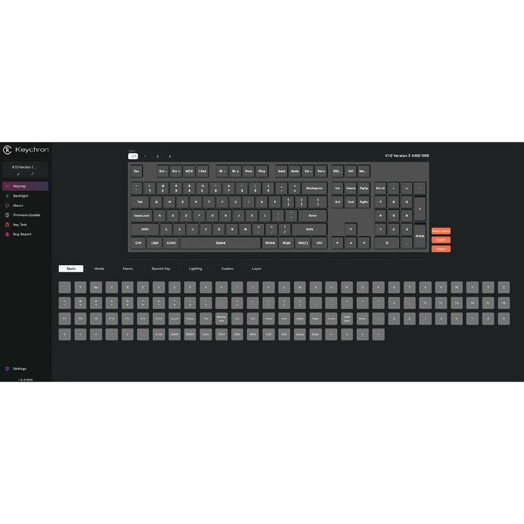 Keychron K10 QMK Wireless Mechanical Keyboard (Version 2), RGB Backlight Aluminum Frame (Hot-Swappable) - Red Super Switch, , hi-res