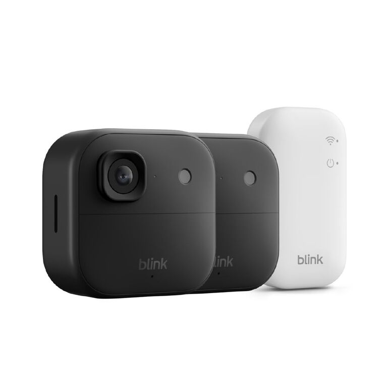 Blink Outdoor 2K+ With Sync Module Core 2 Pack Black, , hi-res