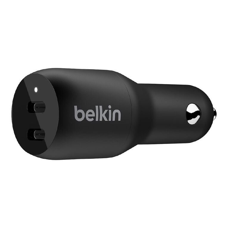 Belkin Dual USB-C Car Charger 36W, , hi-res