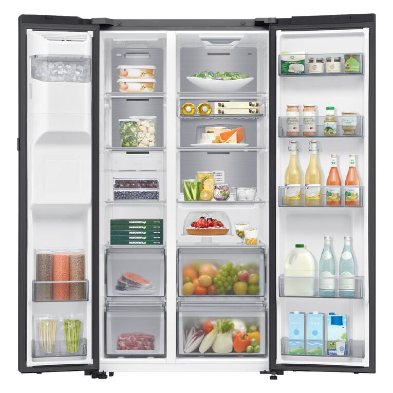 Samsung 615L Side By Side AI Home Fridge Freezer (SRS6500BA) - Black, , hi-res