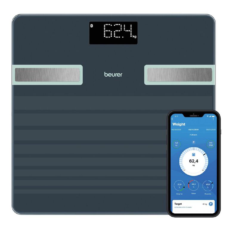 Beurer BF451BG Limited Edition Bluetooth Glass Body Fat Scale, , hi-res