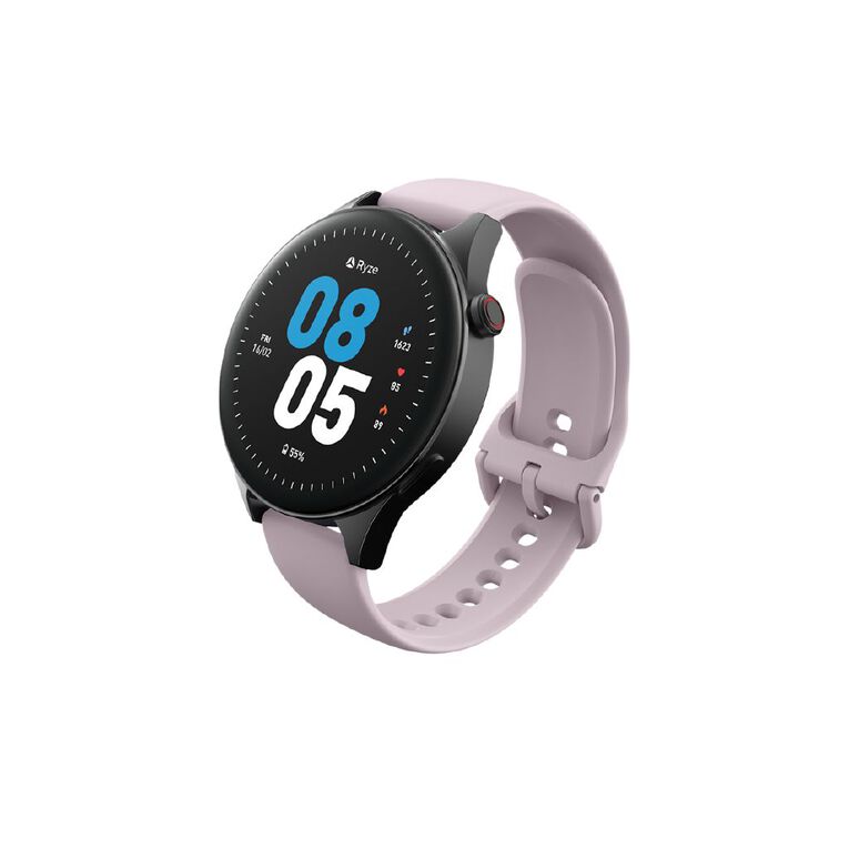 Ryze Wave Smart Watch With MP3 Storage (Lilac + Black), , hi-res