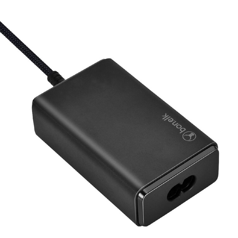 Bonelk Long-Life 65W PD GaN Desktop Charger, in-built USB-C Cable 1.5m - Black, , hi-res