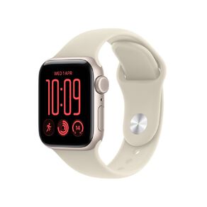 Apple Watch SE 3 Cellular 40mm Starlight Aluminium Case with Sand Sport Band S/M