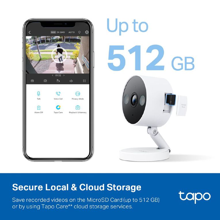 TP-Link Tapo C120 Indoor/Outdoor Wi-Fi Home Security Camera, , hi-res