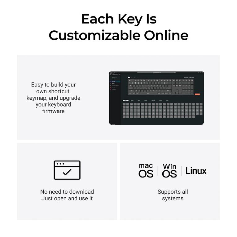 Keychron K5 QMK Wireless Mechanical Keyboard (Version 2), RGB Backlight (Hot-Swappable) - Red Switch, , hi-res