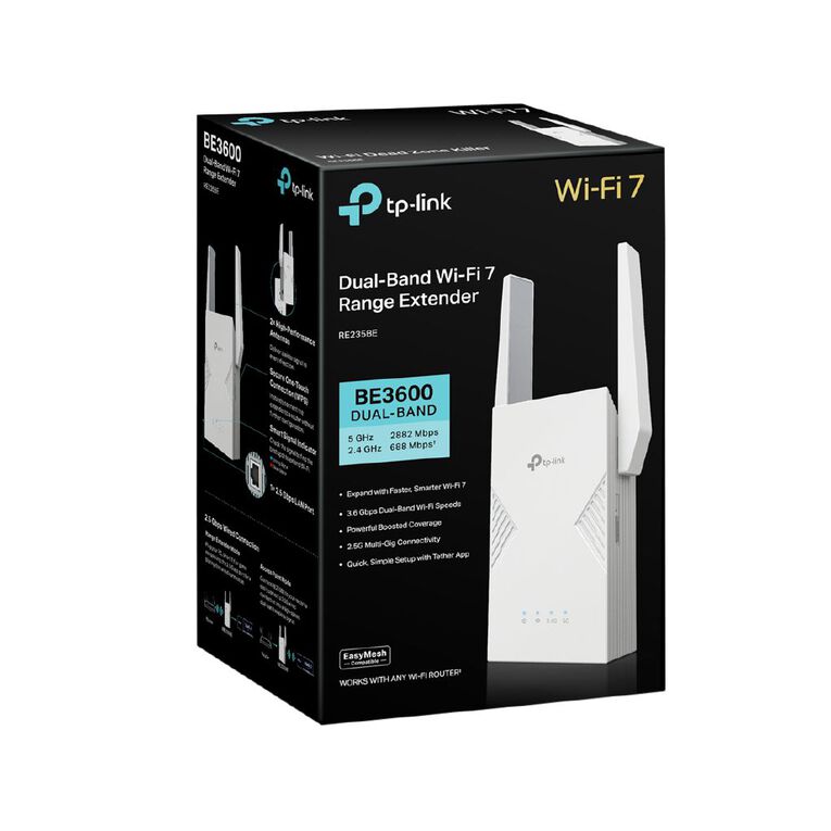 TP-Link RE235BE | BE3600 Dual Band Wi-Fi 7 Range Extender, , hi-res