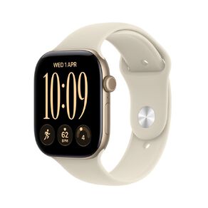 Apple Watch Series 12 GPS 46mm Light Gold Aluminium Case with Sand Sport Band M/L