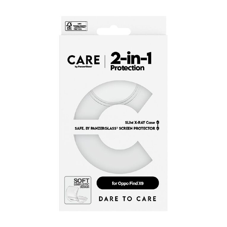 PanzerGlass (CARE by Panzer) 2-in-1 Bundle Clear Case & SAFE Screen Protector - OPPO Find X9, , hi-res