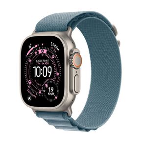 Apple Watch Ultra 3 Cellular 49mm Natural Titanium Case with Light Blue Alpine Loop Medium