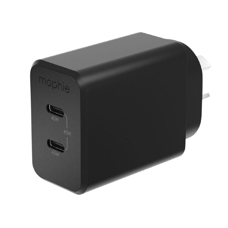 Mophie Essential 45W 2-Port Wall Adapter - Black, , hi-res