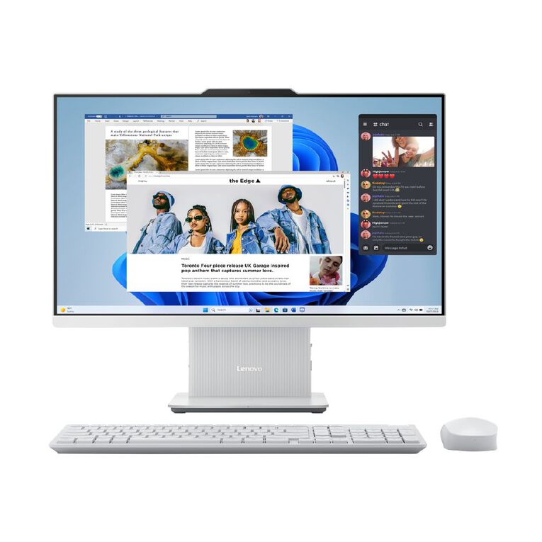 Lenovo IdeaCentre 3 (9th Gen) 23.8" FHD AMD Ryzen 7-7735HS 16GB RAM 1TB SSD Windows 11 All-in-One PC, , hi-res