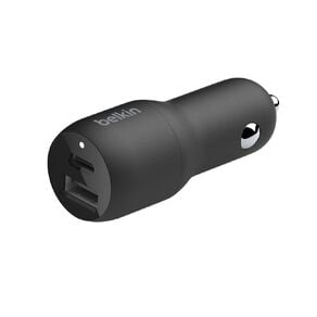 Belkin Dual 42W USB & USB-C Car Charger - Black
