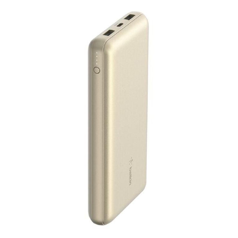 Belkin 20K USB-A and USB-C 15W Power Bank - Gold, , hi-res