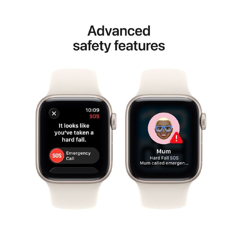 Apple Watch SE 3 Cellular 40mm Starlight Aluminium Case with Starlight Sport Band M/L, , hi-res