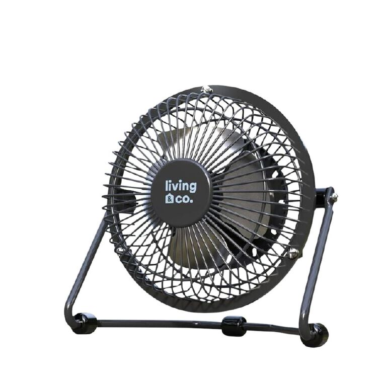 Living & Co USB-A Desk Fan Black, , hi-res