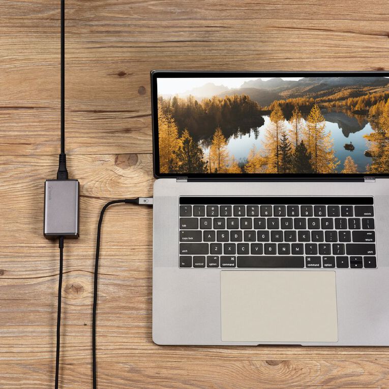 Bonelk Long-Life 65W PD GaN Desktop Charger, in-built USB-C Cable 1.5m - Space Grey, , hi-res