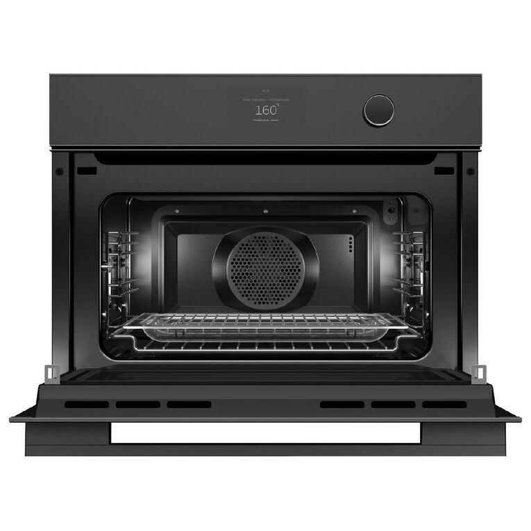 Fisher & Paykel 60cm Series 9 Smart Built-In Microwave Oven - Black Glass, , hi-res
