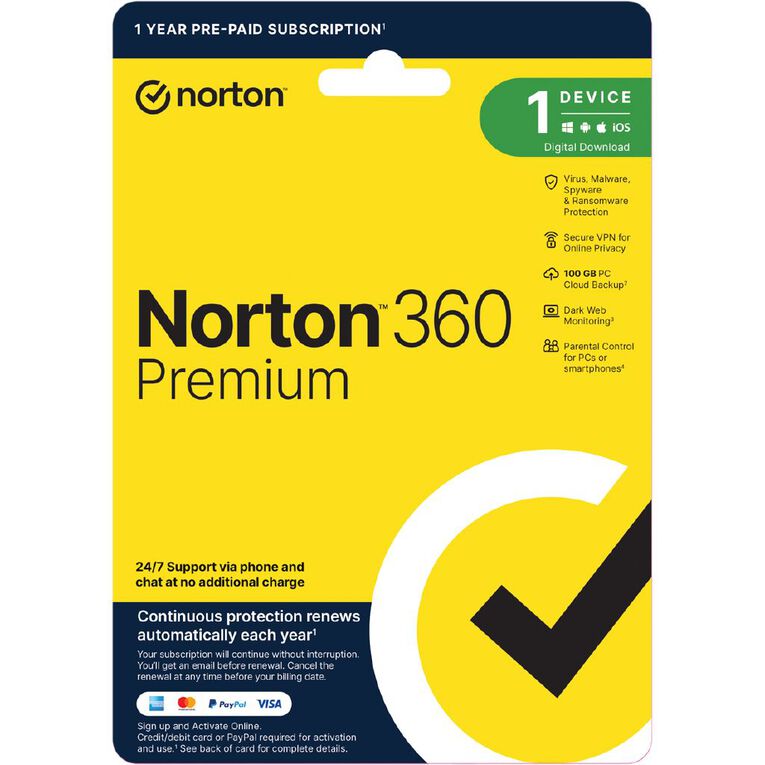 Norton 360 Premium 1 Device 12 Month Digital, , hi-res