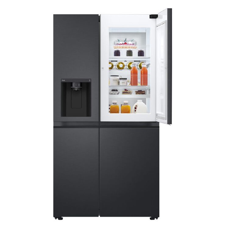LG 635L Side By Side Fridge with Door-In-Door & Craft Ice Maker - Matte Black, , hi-res