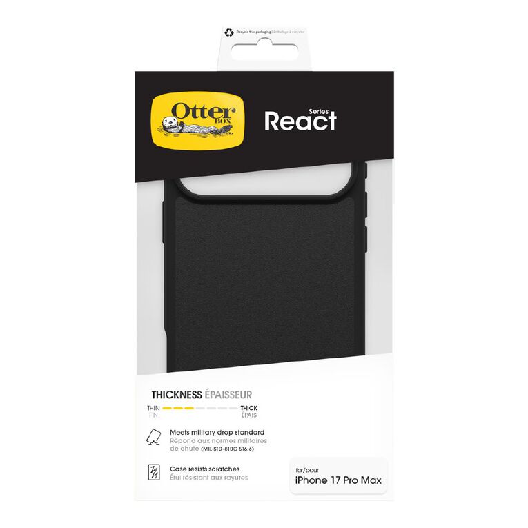 OtterBox React Series MagSafe Case for iPhone 18 Pro Max / 17 Pro Max - Black, , hi-res