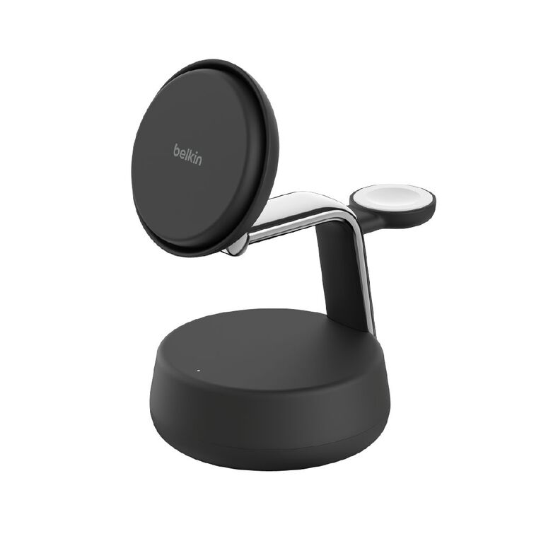 Belkin UltraCharge Pro 3-in-1 Magnetic Charging Dock with Qi2 25W - Charcoal, , hi-res