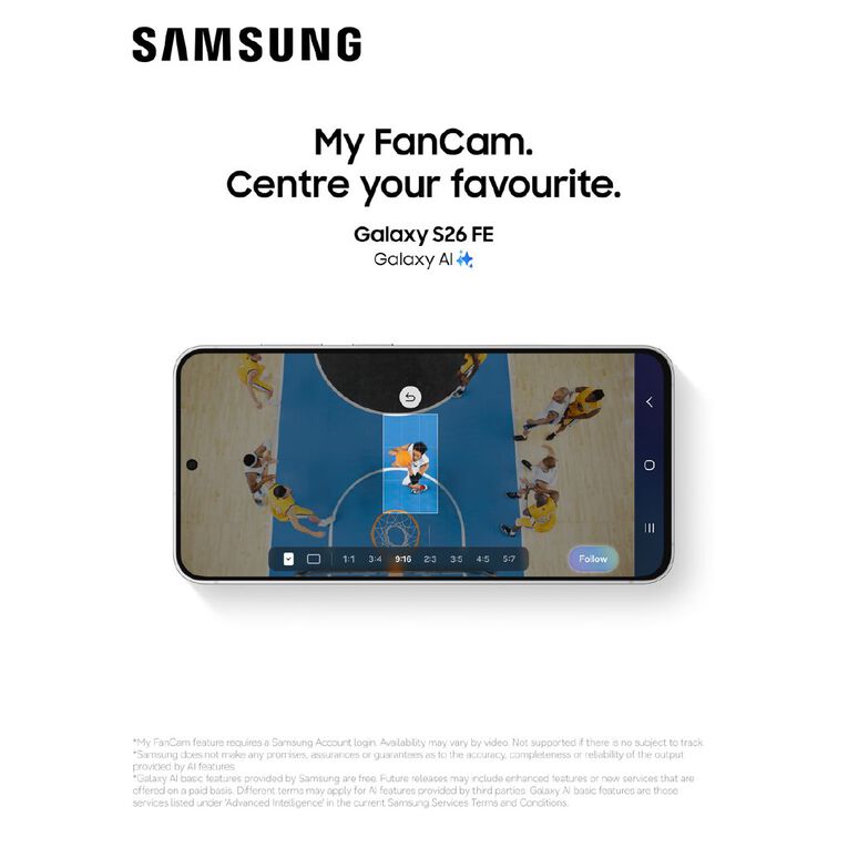 Samsung Galaxy S26 FE 128GB Graphite, , hi-res