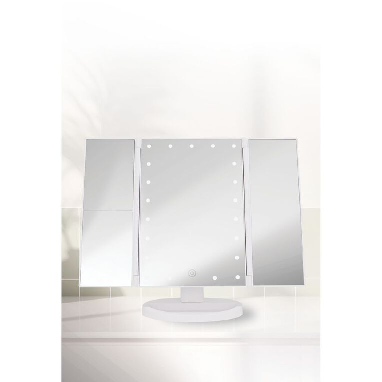 Papillon Tri-Fold Makeup Mirror, , hi-res