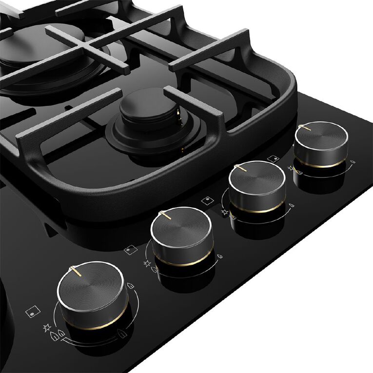 Electrolux 60cm 4Burner Gas Cooktop Black Glass Noel Leeming