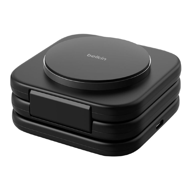 Belkin 3-In-1 QI2 15W Boostcharge Pro Travel Magnetic Wireless Charging Pad, , hi-res