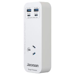 Jackson Rapid Charge USB-C & USB-A Portable Powerboard - White