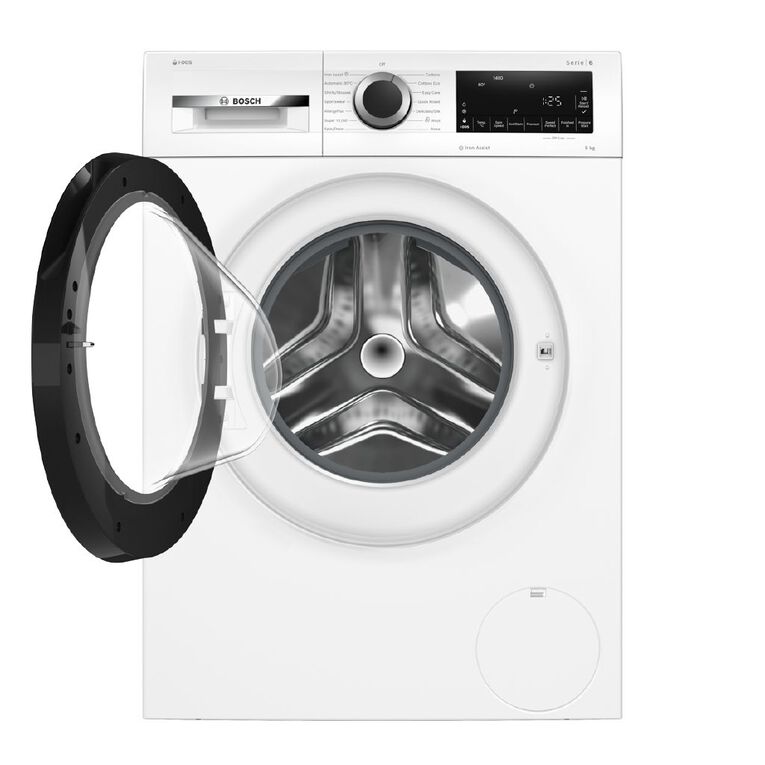 Bosch 9kg Series 6 Front Load Washing Machine - White, , hi-res