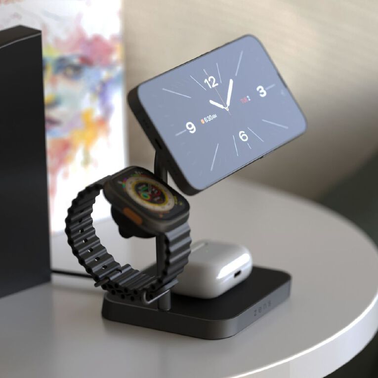 Zens Office Wireless Charger 3 (incl. Wall Charger) - Black, , hi-res