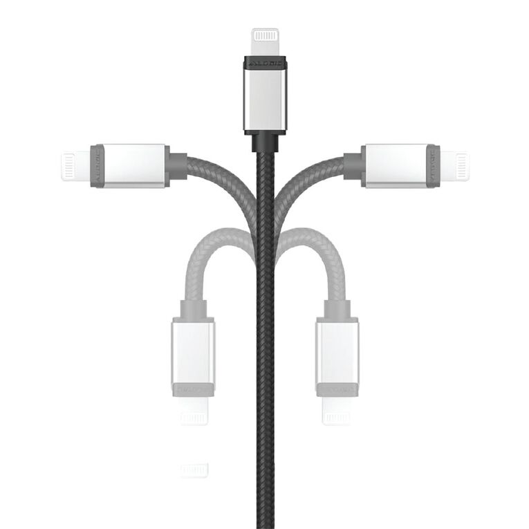 Alogic Ultra Fast Plus USB-A to Lightning 1m Cable - Space Grey, , hi-res