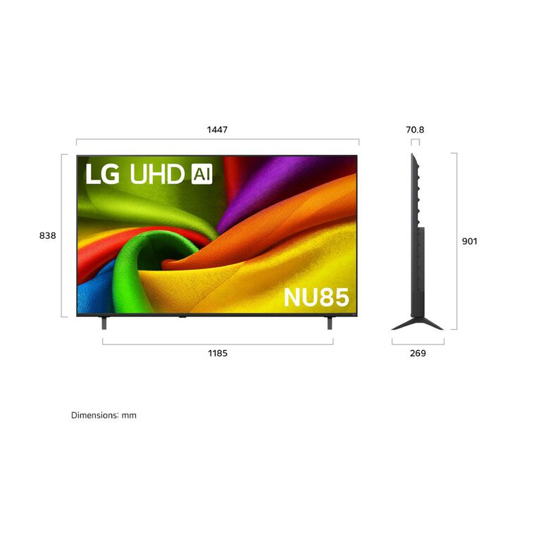 LG 65 Inch NU85 AI 4K LED Smart TV, , hi-res
